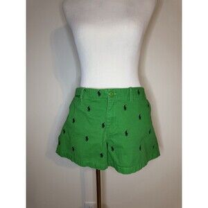 Ralph Lauren Sport Kelly Green Chino Shorts Sz 14 Navy Pony Logo
